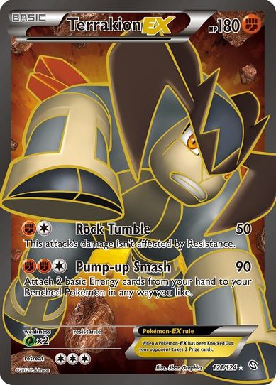 Terrakion EX ( Full Art) (121/124) [Dragons Exalted]