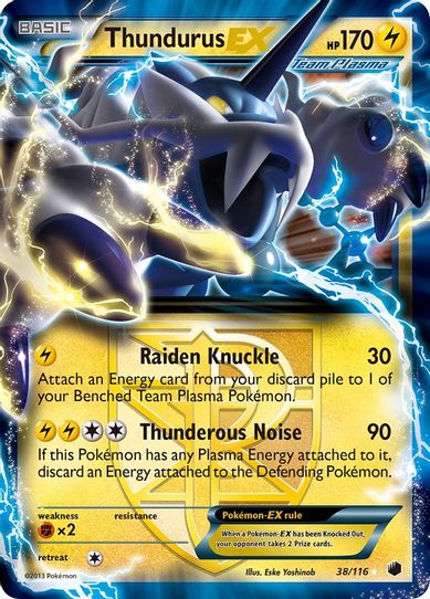 Thundurus EX (Team Plasma) (38/90) [HeartGold SoulSilver]