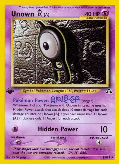 Unown [A] (33/75) [Neo Discovery]