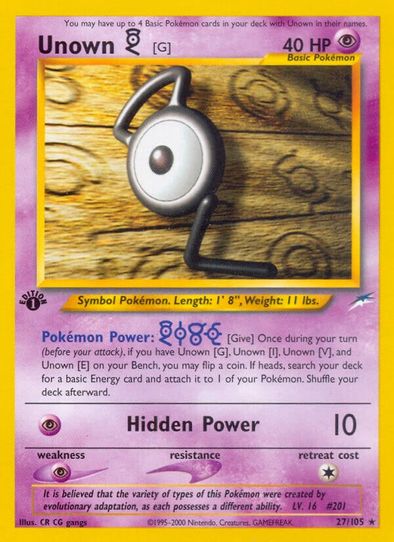 Unown [G] (27/105) [Neo Destiny]