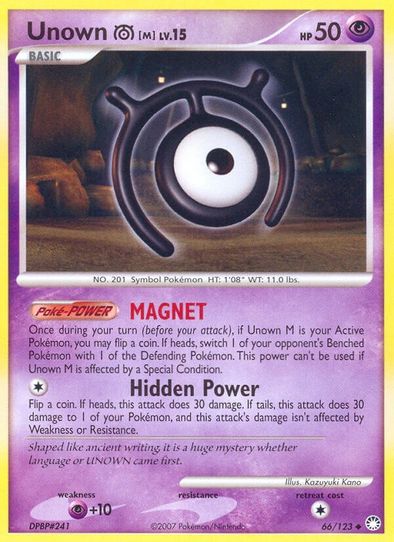 Unown [M] (66/123) [Mysterious Treasures]
