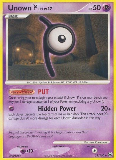 Unown A Diamond & Pearl, Pokémon