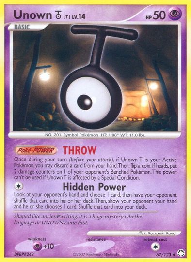Unown [T] (67/123) [Mysterious Treasures]