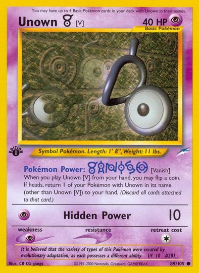 Unown [V] (89/105) [Neo Destiny]