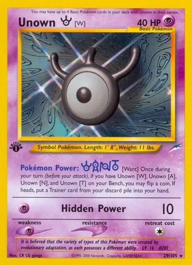Unown [W] (29/105) [Neo Destiny]
