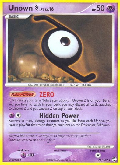 Unown [Z] (72/132) [Secret Wonders]
