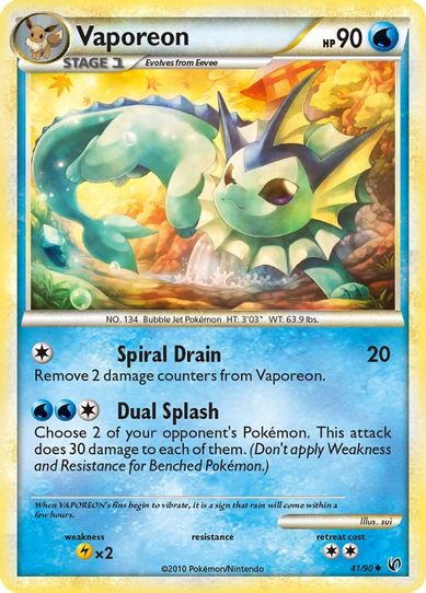 Vaporeon (41/90) [Heartgold & Soulsilver: Undaunted]