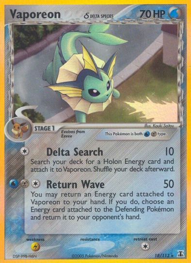 Vaporeon (Delta Species) (18/101) [Delta Species]
