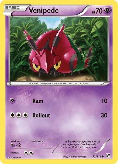 Venipede (52/114) [Black and White]