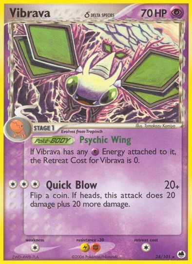 Vibrava ( - Delta Species) (24/101) [EX: Dragon Frontiers]