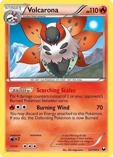 Volcarona (22/108) [Dark Explorers]