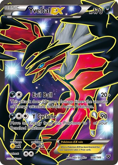 Yveltal EX ( Full Art) (144/146) [XY: Base Set]