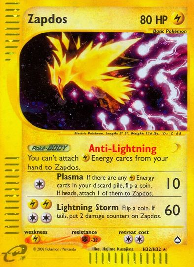 Zapdos (H32) [Aquapolis]