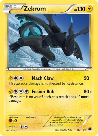 Zekrom (39/90) [Plasma Freeze]