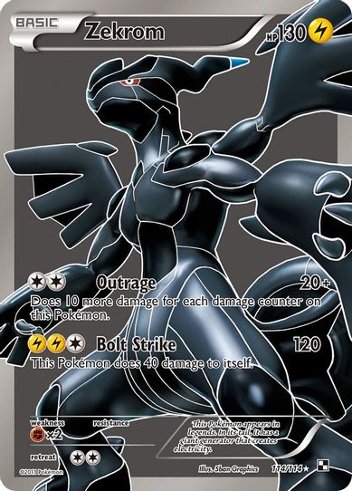 Zekrom ( Full Art) (114/114) [Black and White]