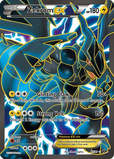 Zekrom EX ( Full Art) (97/99) [Black & White: Next Destinies]