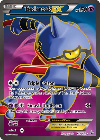 Toxicroak EX ( Full Art) (102/106) [XY: Flashfire]
