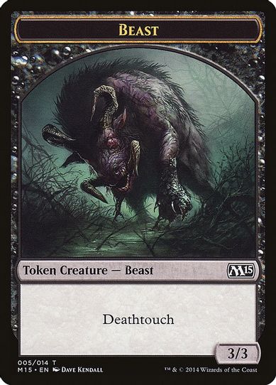 Beast Token (Black) (5) [Magic 2015 (M15)]