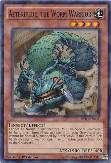 Aztekipede, the Worm Warrior (Shatterfoil) (BP03-EN041) [Battle Pack 3: Monster League]