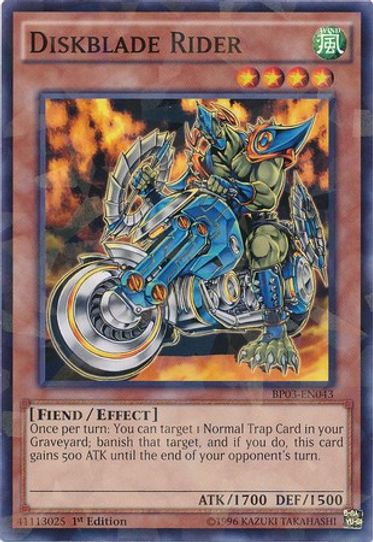 Diskblade Rider (Shatterfoil) (BP03-EN043) [Battle Pack 3: Monster League]