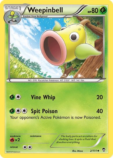 Weepinbell (2/111) [XY: Furious Fists]