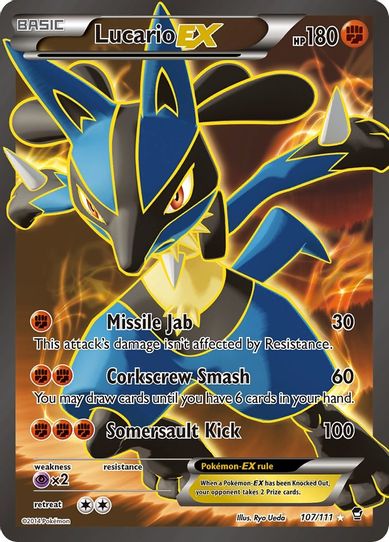 Lucario EX ( Full Art) (107/111) [XY: Furious Fists]