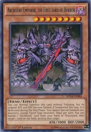 Archfiend Emperor, the First Lord of Horror (MP14-EN084) [2014 Mega-Tins Mega Pack]