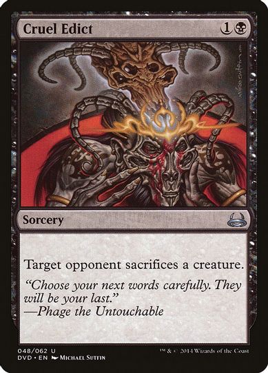 Cruel Edict [Duel Decks: Anthology]