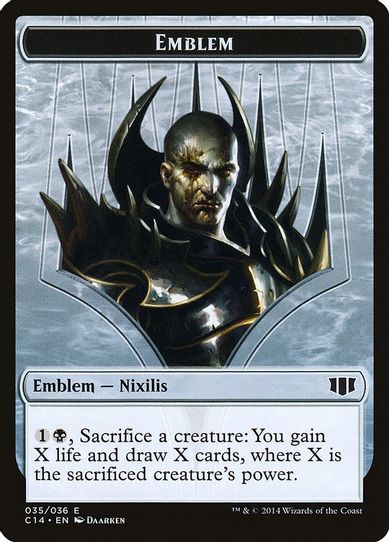 Emblem - Ob Nixilis of the Black OathZombie Token (35) [Commander 2014]