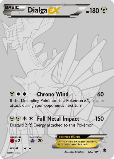Dialga EX ( Secret Rare) (122/119) [XY: Phantom Forces]