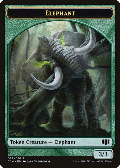 ElephantElf Warrior Double-sided Token [Commander 2014]