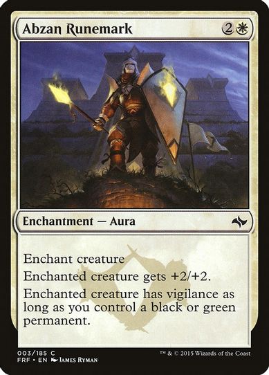 Abzan Runemark (3) [Fate Reforged]