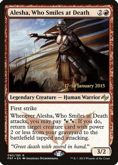 Alesha, Who Smiles at Death (90) [Prerelease Cards]
