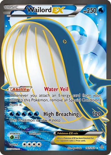 Wailord EX ( Full Art) (147/160) [XY: Primal Clash]