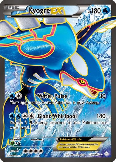 Kyogre EX ( Full Art) (148/160) [XY: Primal Clash]