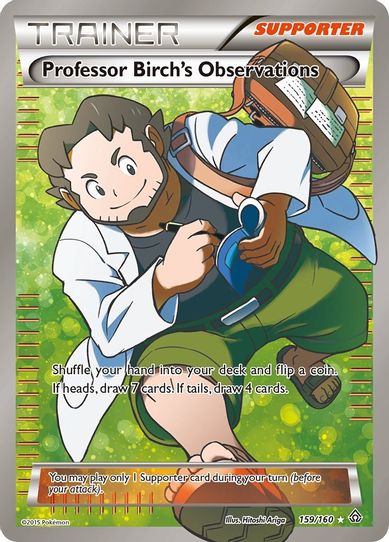 Professor Birch's Observations ( Full Art) (159/160) [XY: Primal Clash]