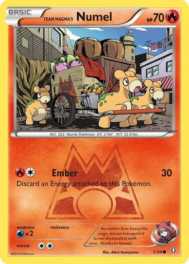 Team Magma's Numel (1/34) [XY: Double Crisis]