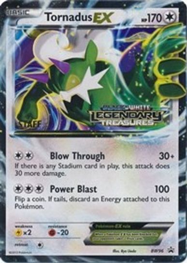 Tornadus EX - BW (Prerelease) [Staff] (BW96) [Black And White Promos]