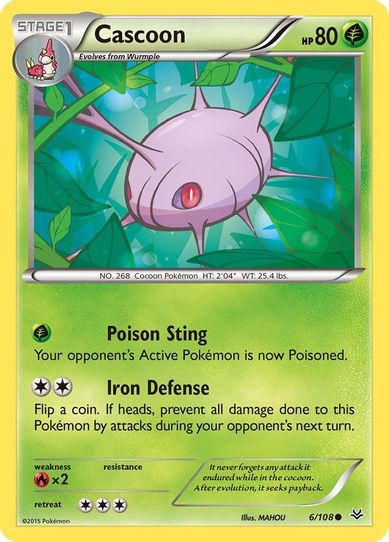 Cascoon (6/108) [XY : Roaring Skies]