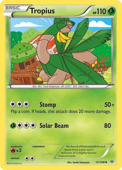 tropius pokemon card price - (64) they recover from that Special Condition Tropius (12/108) [XY : Roaring