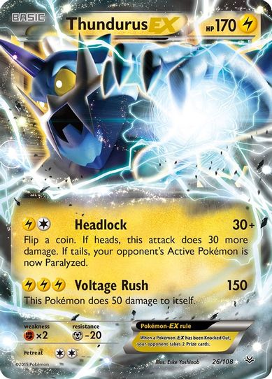 Thundurus EX (26/108) [XY : Roaring Skies]