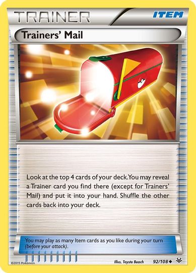 Trainers' Mail (92/108) [XY : Roaring Skies]