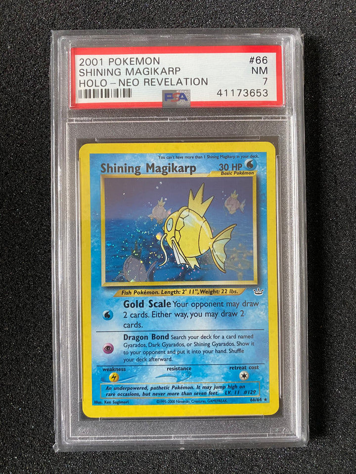 PSA 7 NM - Shining Magikarp 66/64 (Secret Rare) Holo - 2001 WOTC Neo Revelation