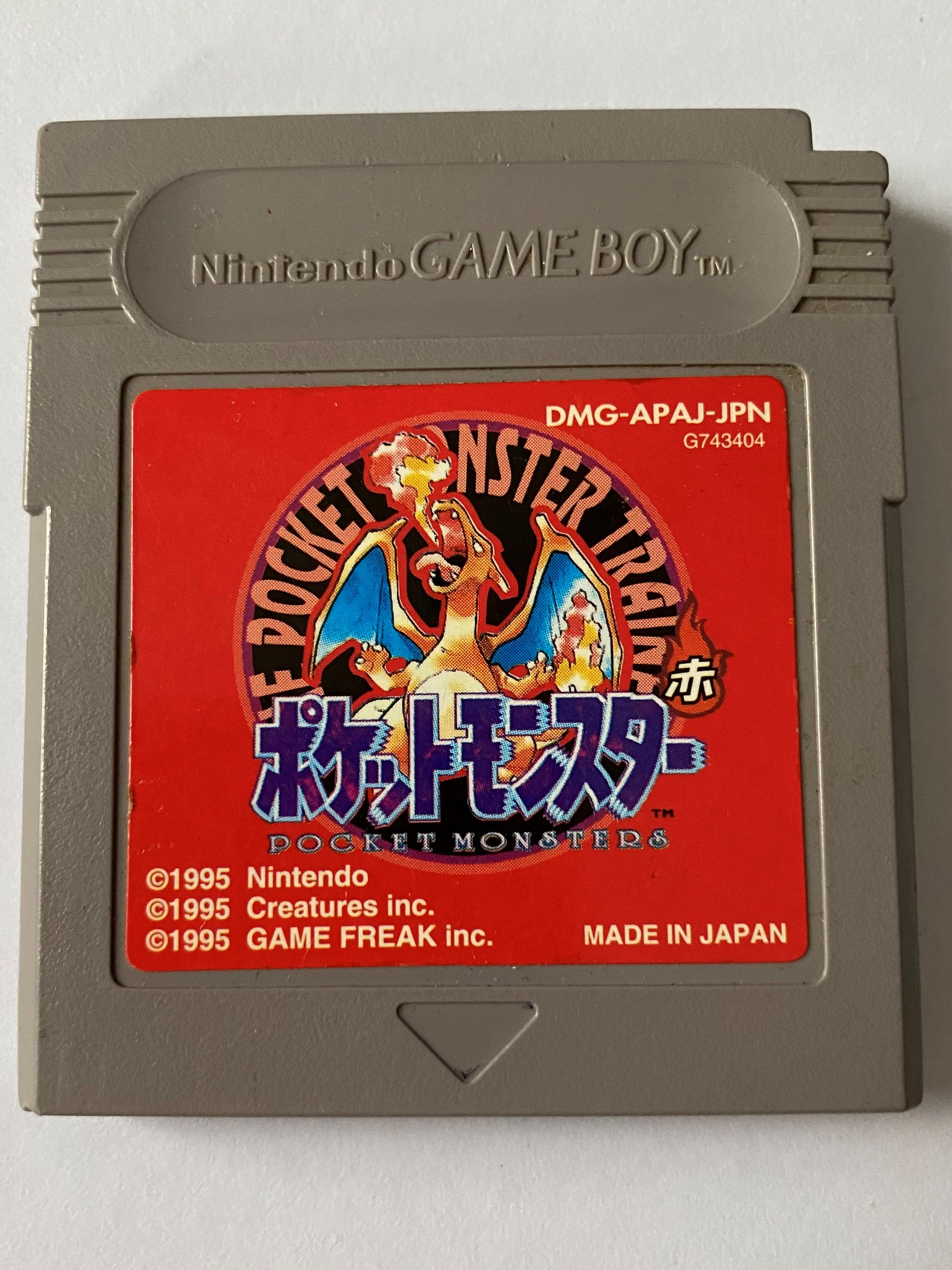 Japanese Pokemon Red Version for Gameboy Color