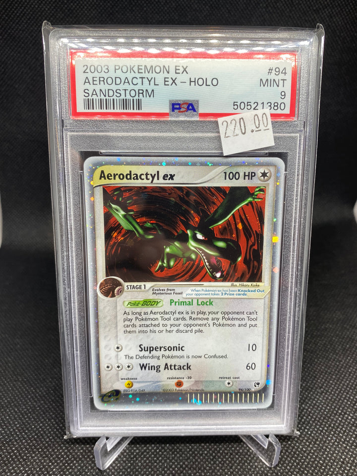 PSA 9 MINT Aerodactyl ex 94/100 - EX Sandstorm 2003