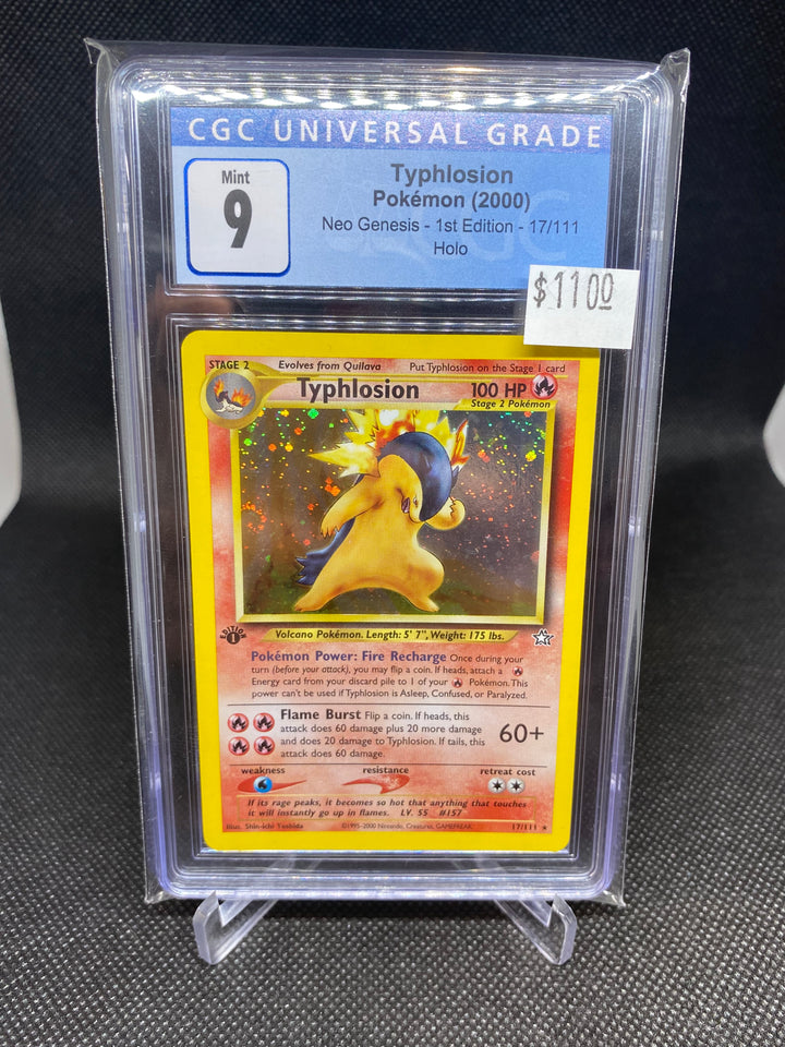 CGC 9 MINT Typhlosion (1st Edition) 17/111 - Neo Genesis 2001