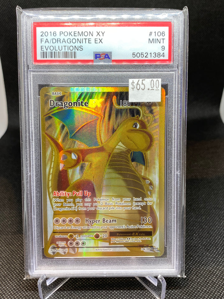 PSA 9 MINT Dragonite EX 106/108 - XY Evolutions 2016