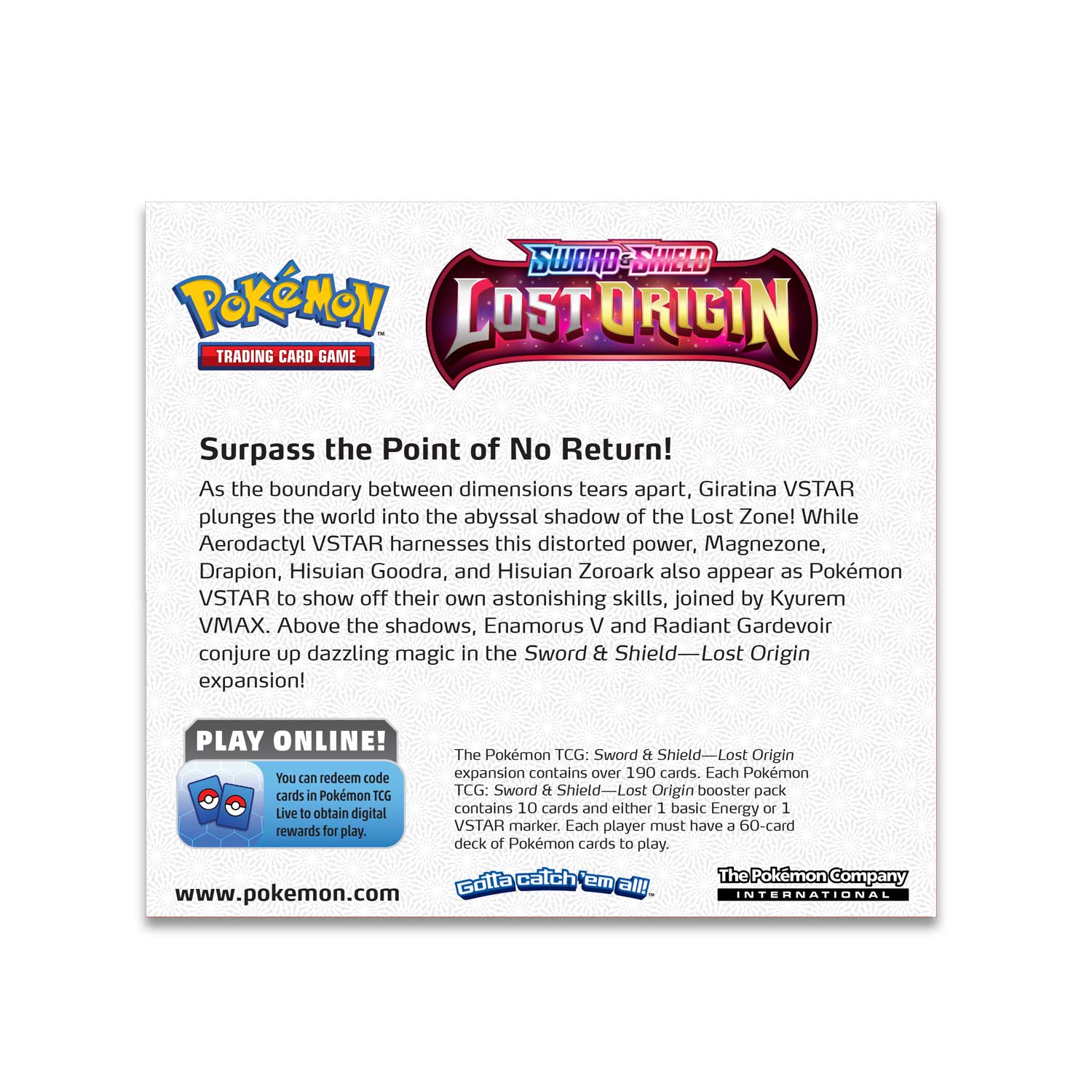 Lost Origin Booster Boxes & Cases