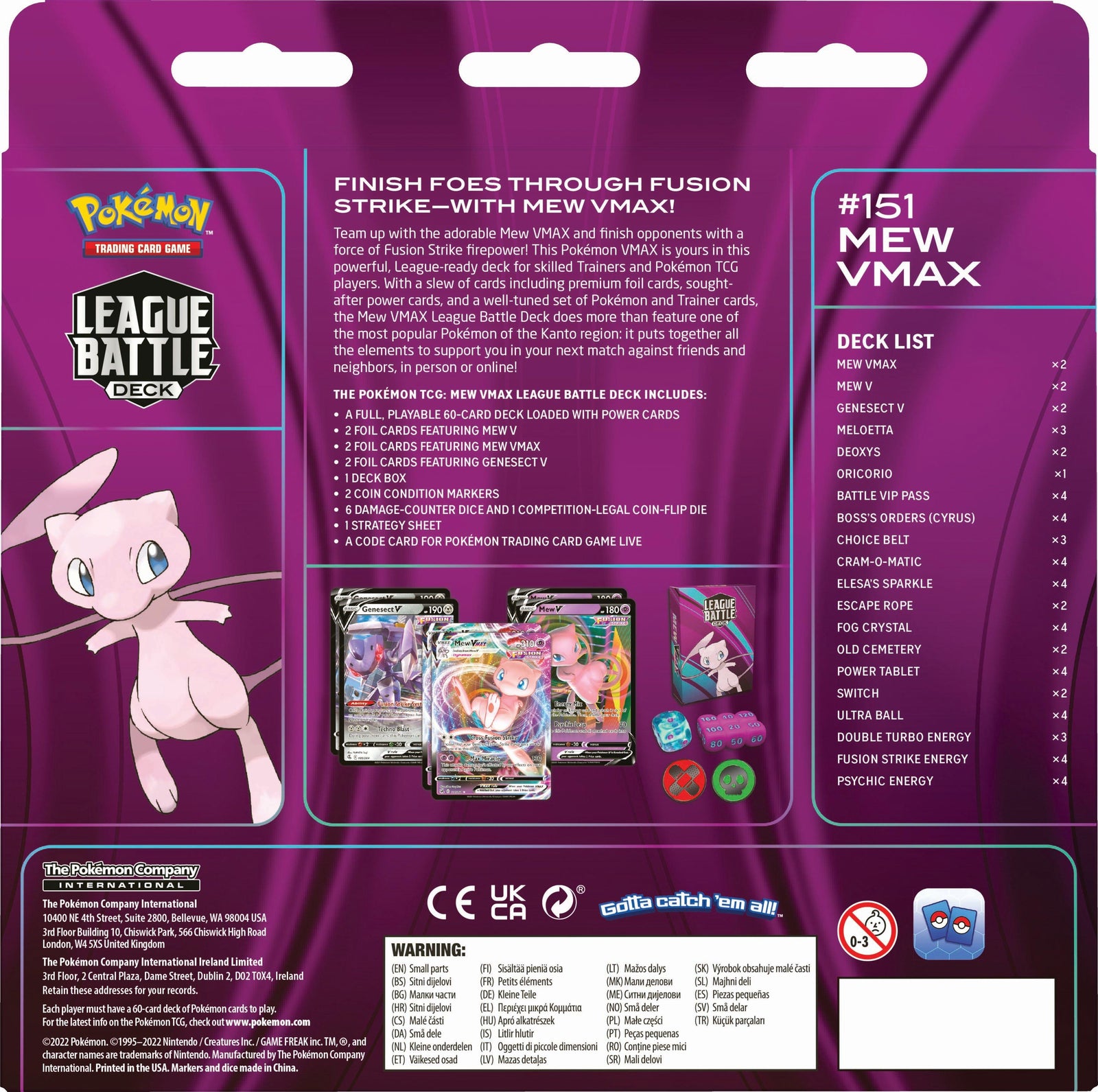 Pokémon TCG: Mew VMAX League Battle Deck