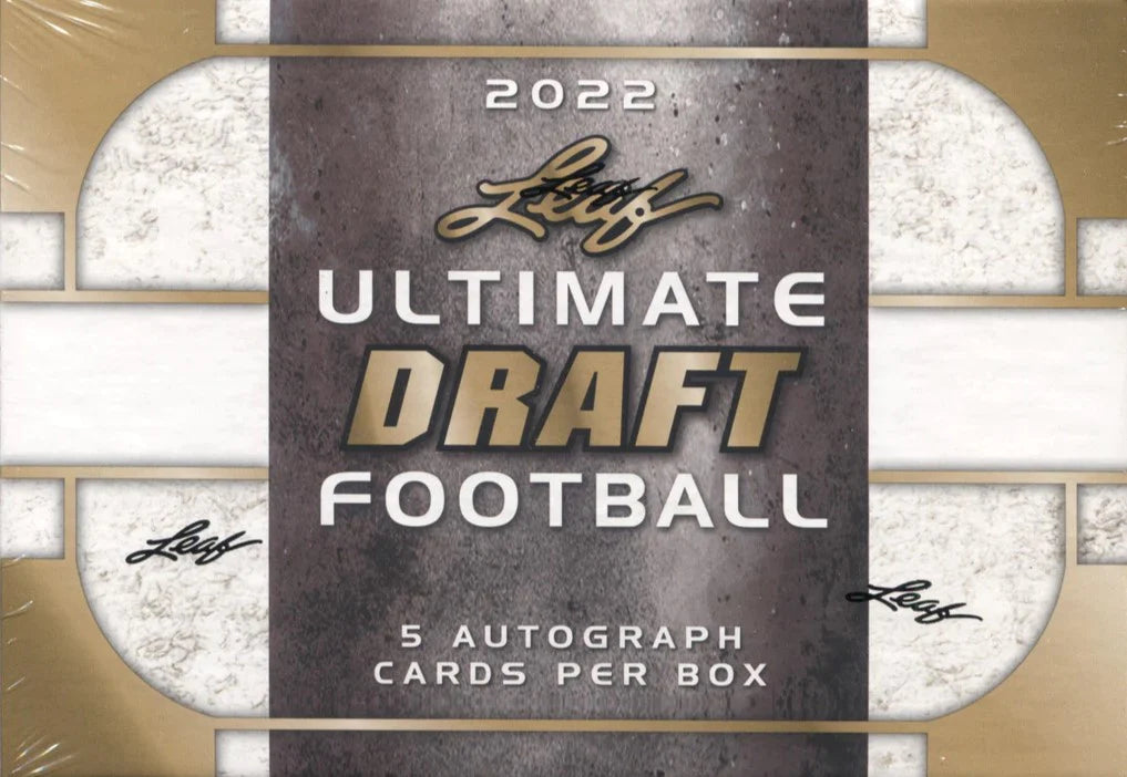 2022 Leaf Ultimate Draft Football Hobby Box (5 Autos Per Box)